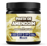 PASTA DE AMENDOIM SABOR CHOCOLATE BRANCO 500G - GROWTH SUPPLEMENTS