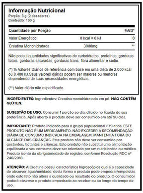 CREATINA MONOHIDRATADA 100G