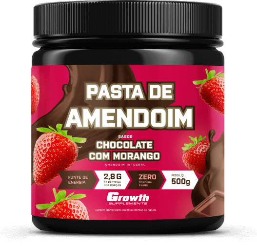 PASTA DE AMENDOIM SABOR CHOCOLATE COM MORANGO 500G