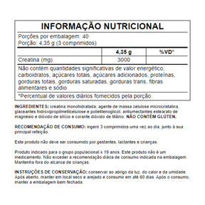 CREATINA CREAPURE MONOHIDRATADA 120 COMPRIMIDOS