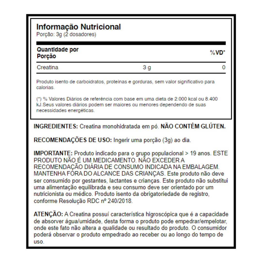 CREATINA CREAPURE MONOHIDRATADA 250G