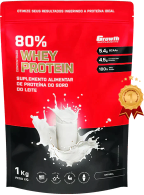 [COMBO 2] 03 WHEY PROTEIN 80% CONCENTRADO 1KG + 01 CREATINA MONOHIDRATADA 100G