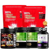 ( ÚLTIMO DIA DE PROMOÇÃO ) - Kit 2 Whey 1KG +2 Creatinas 250g +Pré-Treino Haze 300g +Multivitamínico 120caps